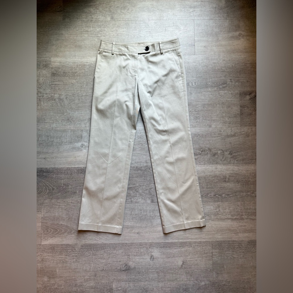 Burberry Brit Cotton Elastane Chino Straight Leg Pants Size 8 Designer Preppy